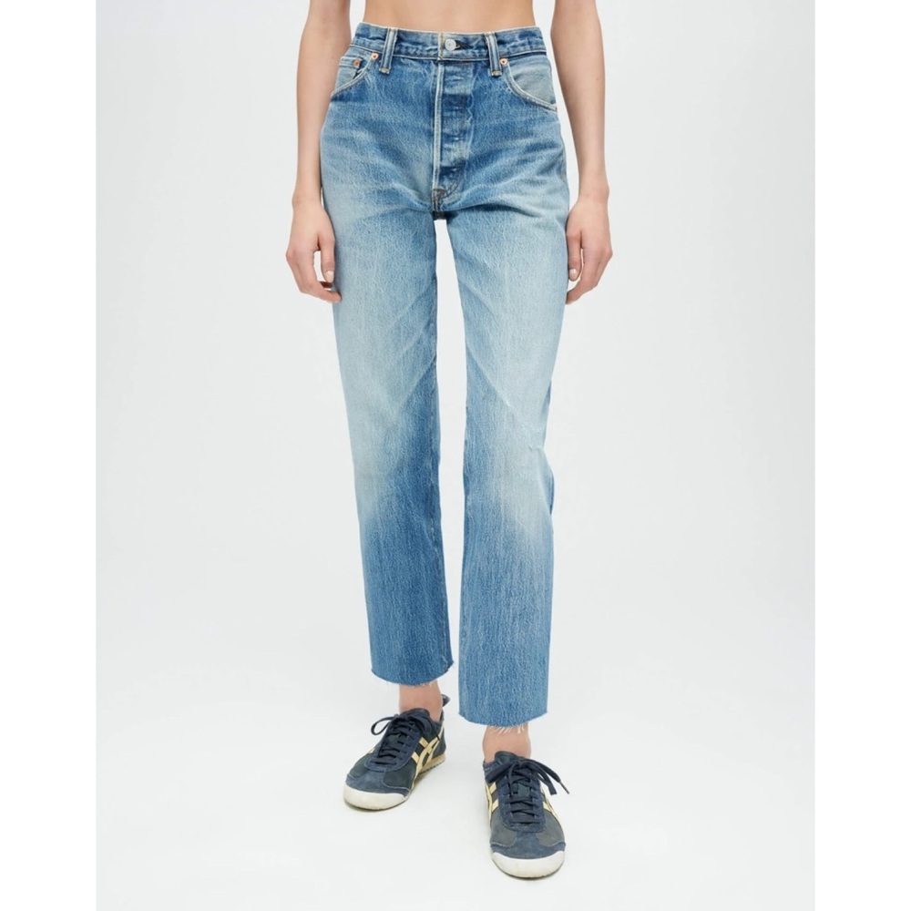 RE/DONE HIGH RISE STOVE PIPE JEANS